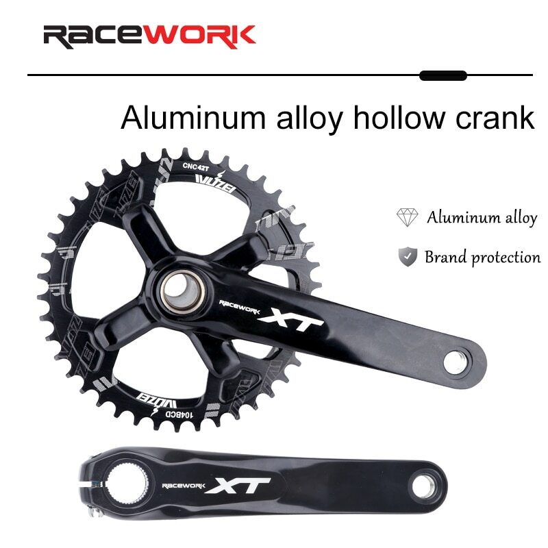 170/175mm 104BCD Crank Arms Mountain Bike Crankset Chainring 32/34/36/38/42/42T