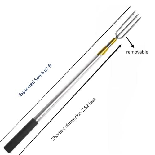6.2ft Telescopic rods are Available in 3 Sizes and Come with 1 to 3-Tooth
