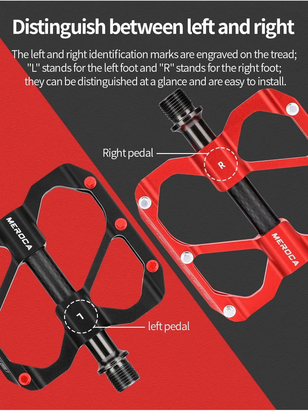 Ultralight MTB Road Bicycle Pedal 3pcs Sealed Bearing Dustproof Anti-slip Pedal