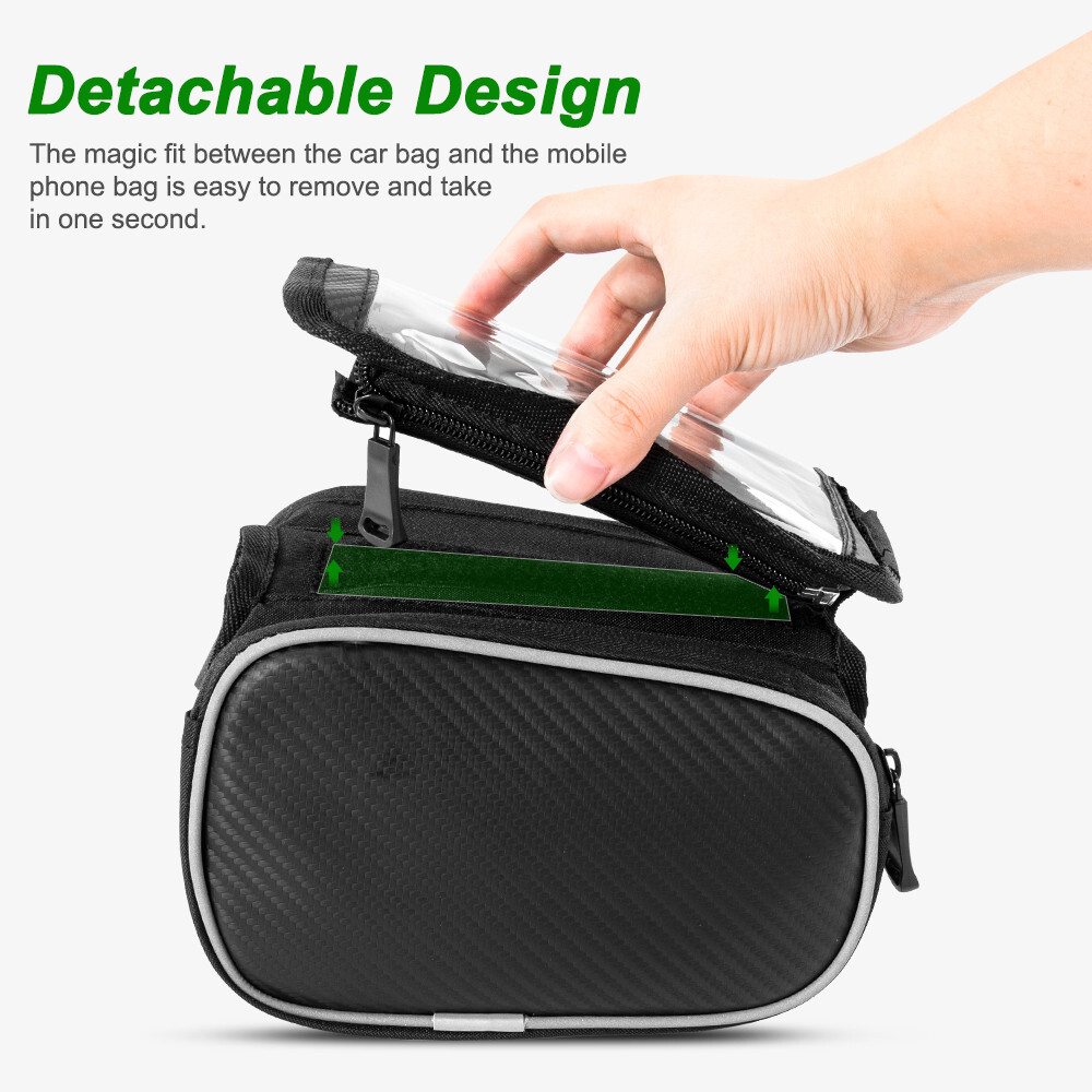 Bicycle Cycling Bike Front Top Tube Frame Bag MTB Waterproof Phone Holder Case
