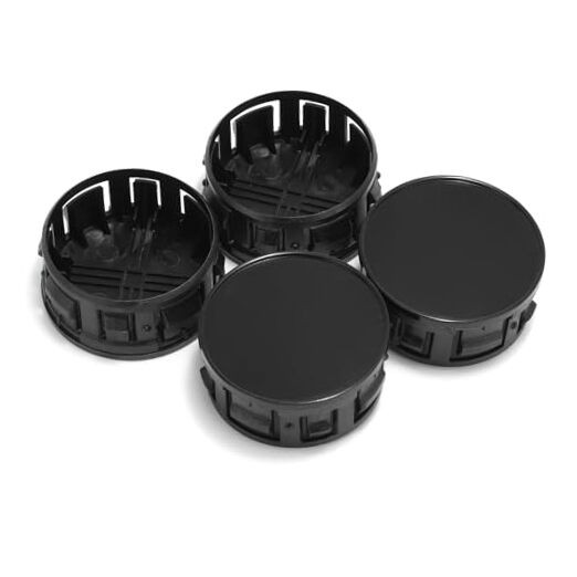 4Pcs 53.2mm(2.09in) Wheel Center Caps Wheel Rims Replacement 42603-52170 Black