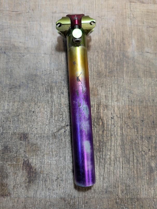 KOOKA 27.2mm seatpost in cool anodize rainbow colour