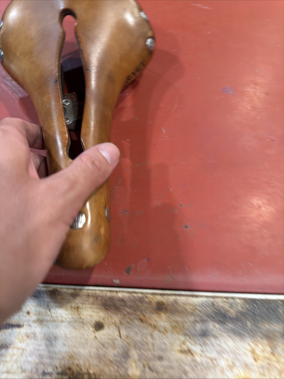 Rivet Cycle Works Brown Leather Saddle Seat titanium Rails The Independence