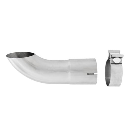 2.75 Inch Inlet Turn Down Exhaust 2.75 Inch Inlet, 9.95 Inch Overall Length