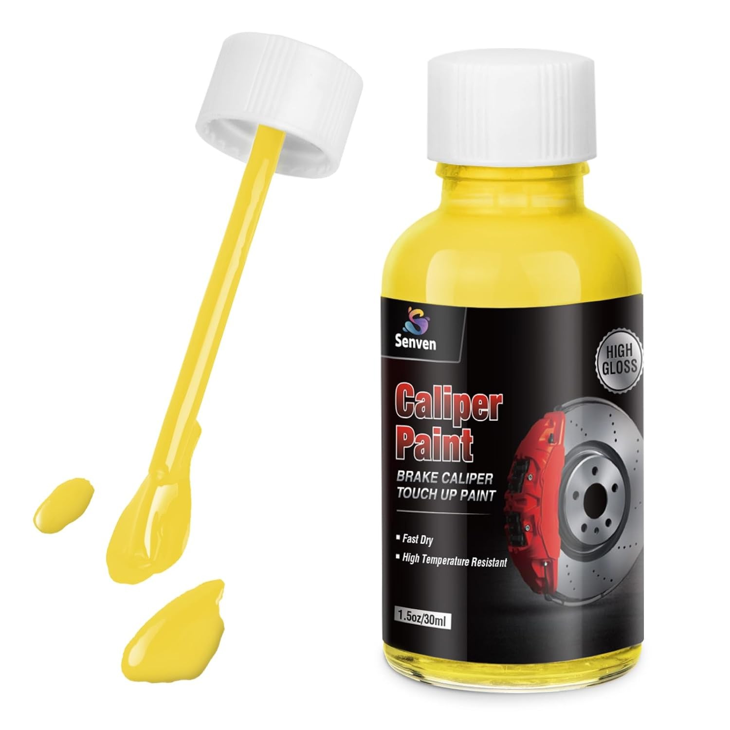 Red Brake Caliper Paint Touch Up Kit 1.5 Fl Oz High Temp Heat Resistant Red