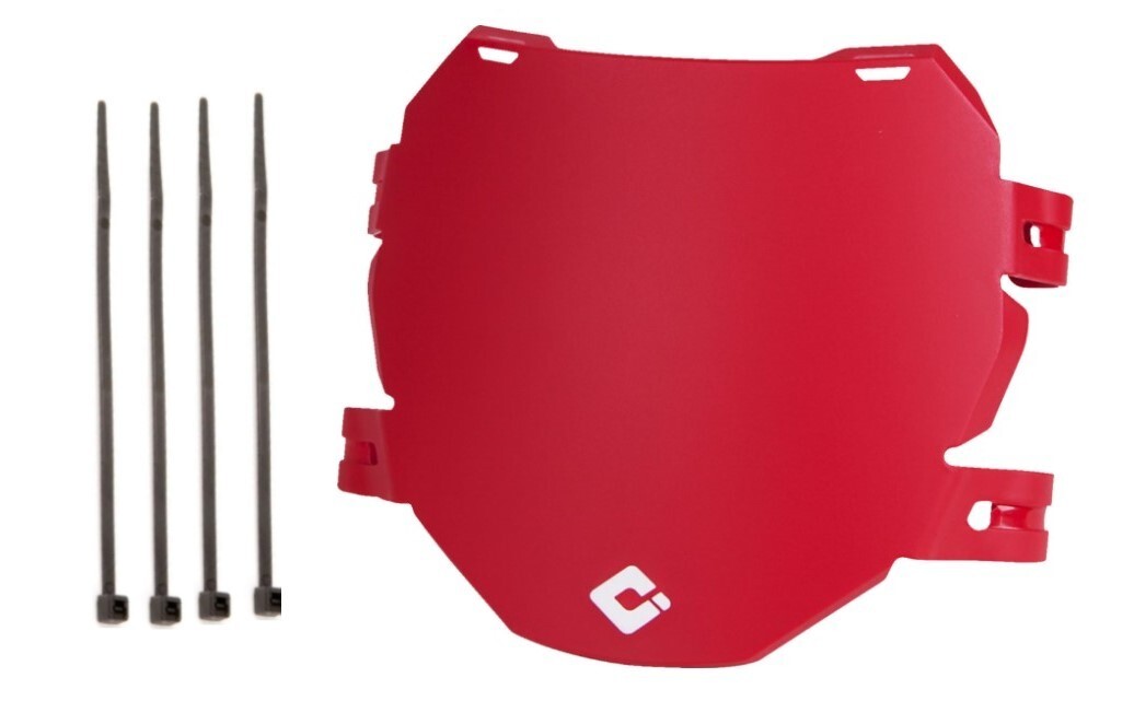 AG Downhill Number Plate Red With Zip Ties For MTBS E Bikes Surrons