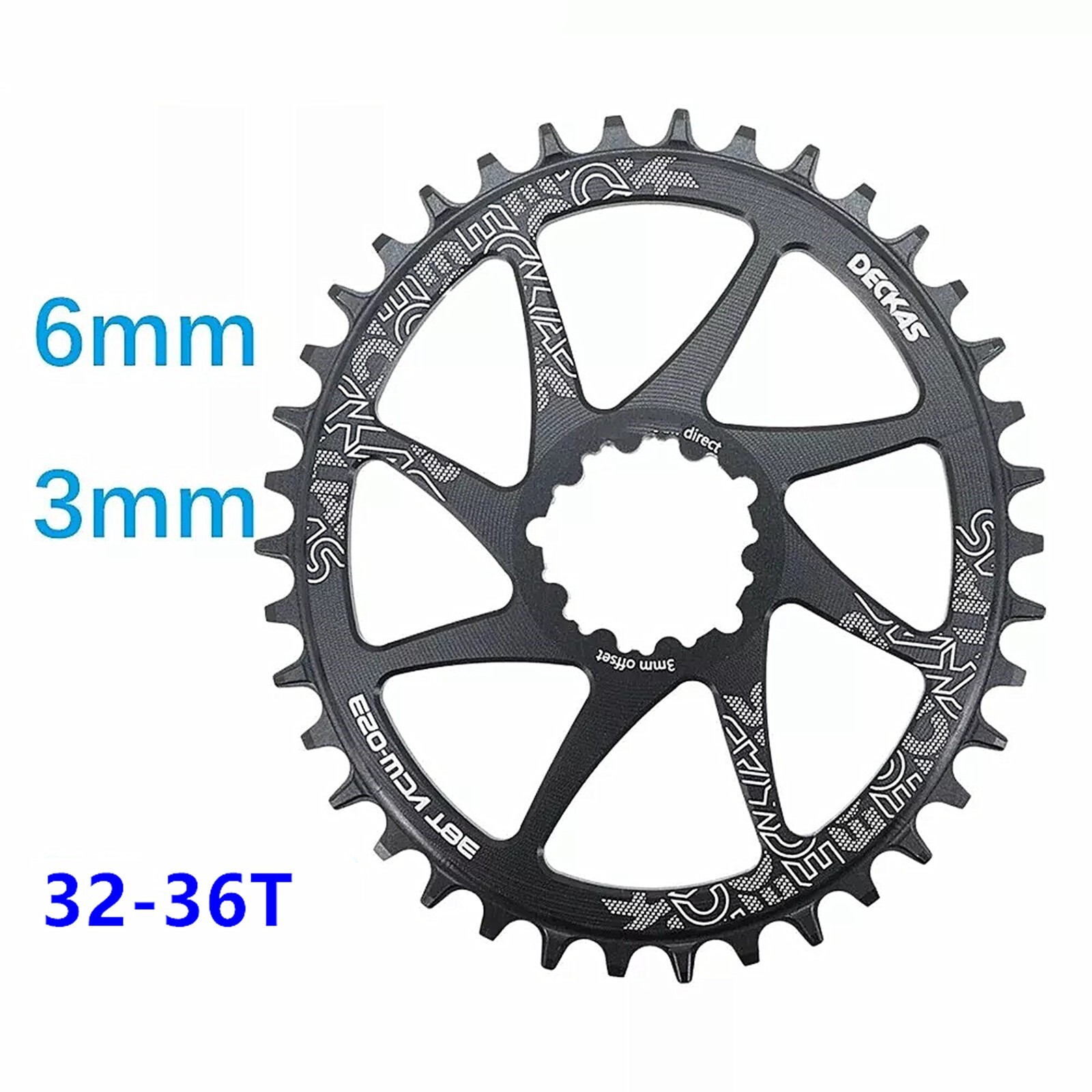 Replacement for DECKAS MTB Narrow Wide Chainring for SRAM GXP XX1 XO1 X1 XO