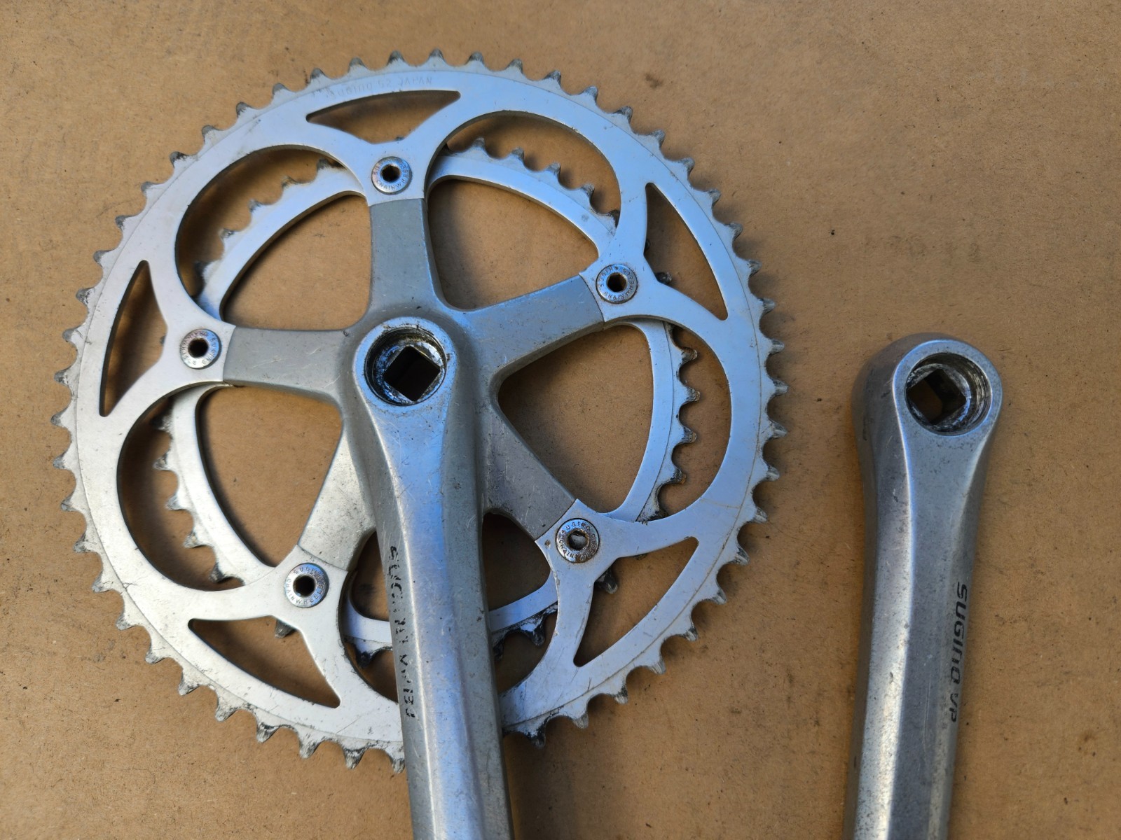 Vintage Sugino VP 130 Road Bike Touring Triple Crankset 170mm 52/40 130mm BCD