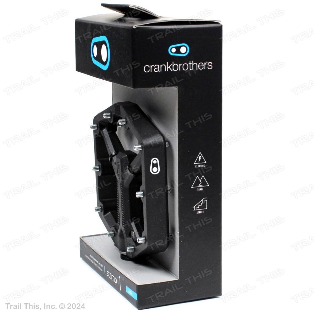 Crank Brothers Stamp 1 Platform MTB Mountain Bike Pedals v2 Large Black