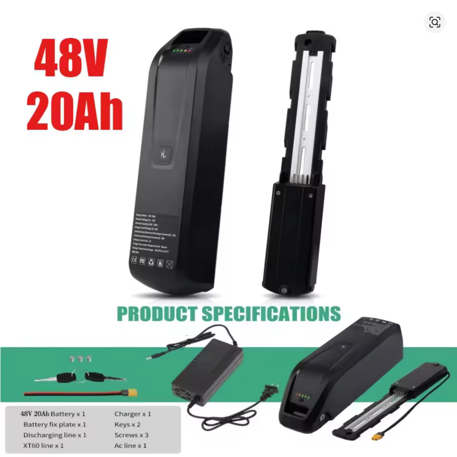 NEW Hailong Lithium Li-ion EBike / Bike / Bicycle Long Range Battery 48V 20Ah