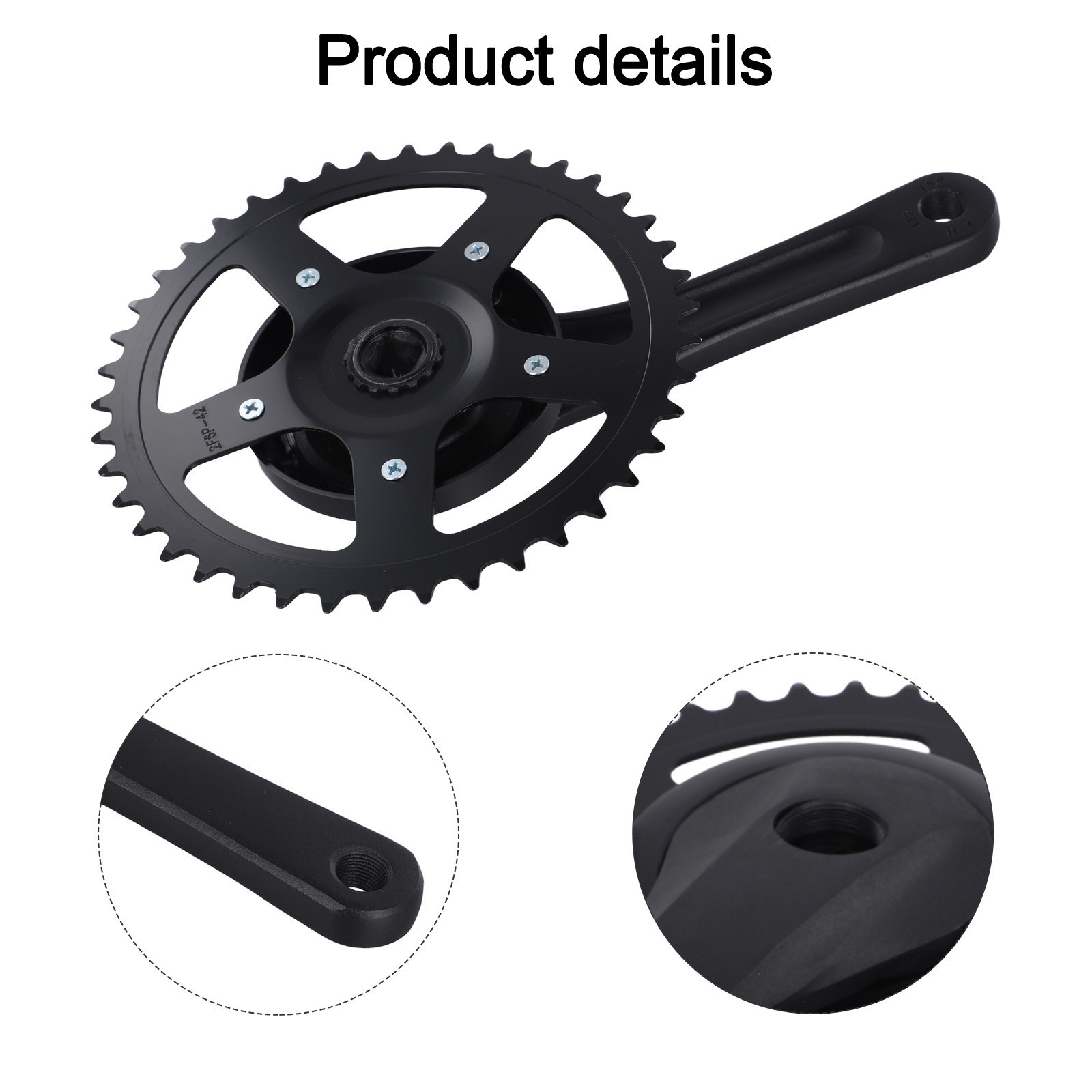 Premium For Fixie Bike Chainset 42T 170mm Crankset for Electric and MTB Bikes