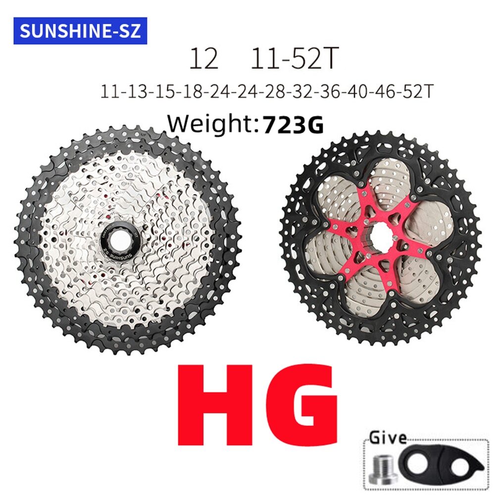 For Shimano HG/XD/MS 12 Speed MTB/Road Bicycle Freewheels Bike Cassettes 11-52T