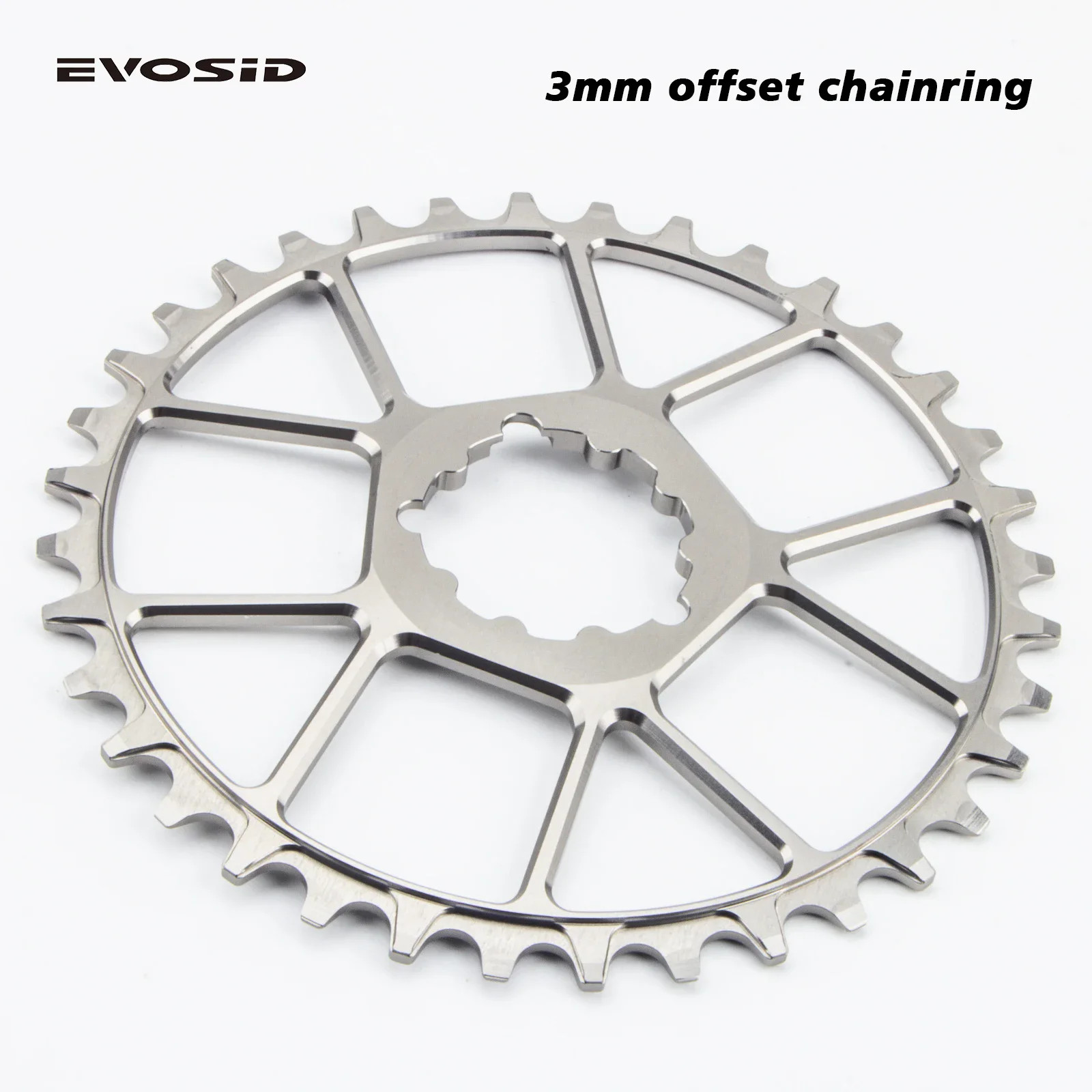 Ultralight AM MTB Bicycle Crankset 165/170/175mm Cranks Arms 3-nail Chainrings