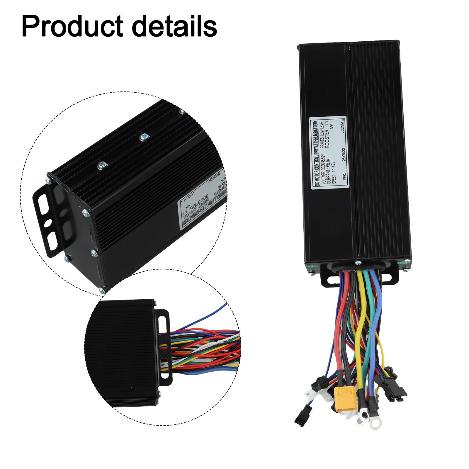 Brushless Ebike Controller 36V 52V 45A 1500W 2000W with Heat Dissipation