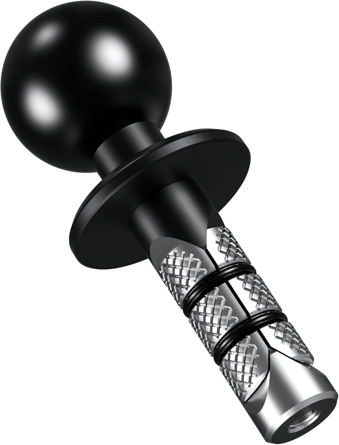 Metal Motorcycle Fork Stem Mount Base with 1» TPU Ball for Stem Holes 12Mm to 2