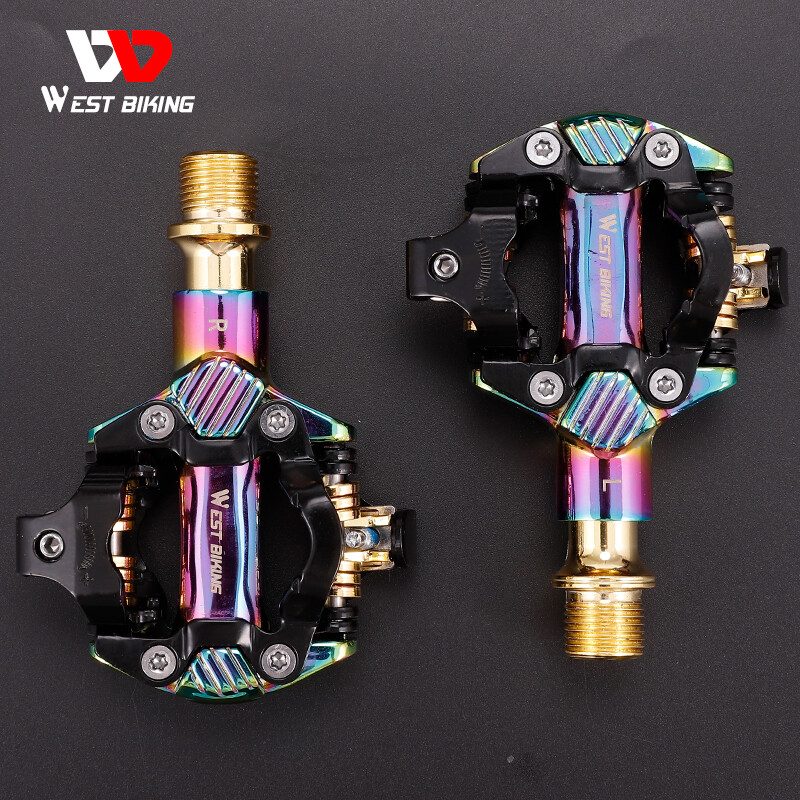 WEST BIKING Mountain Bicycle Pedals Self-locking SPD Clipless Pedals With Cleats