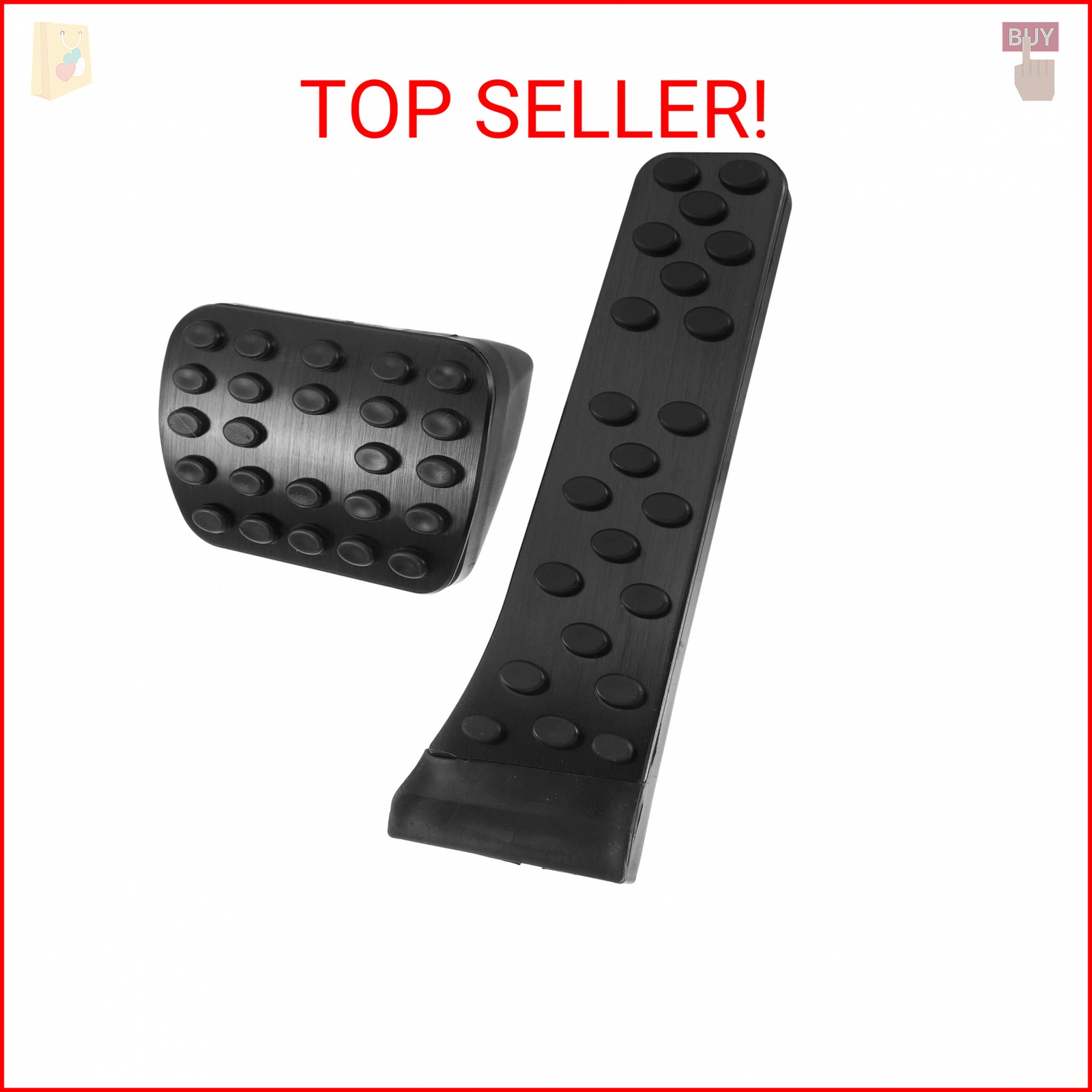 X AUTOHAUX 2pcs Gas Pedal Brake Pedal Pad Anti Slip Cover for Mercedes Benz C/CL