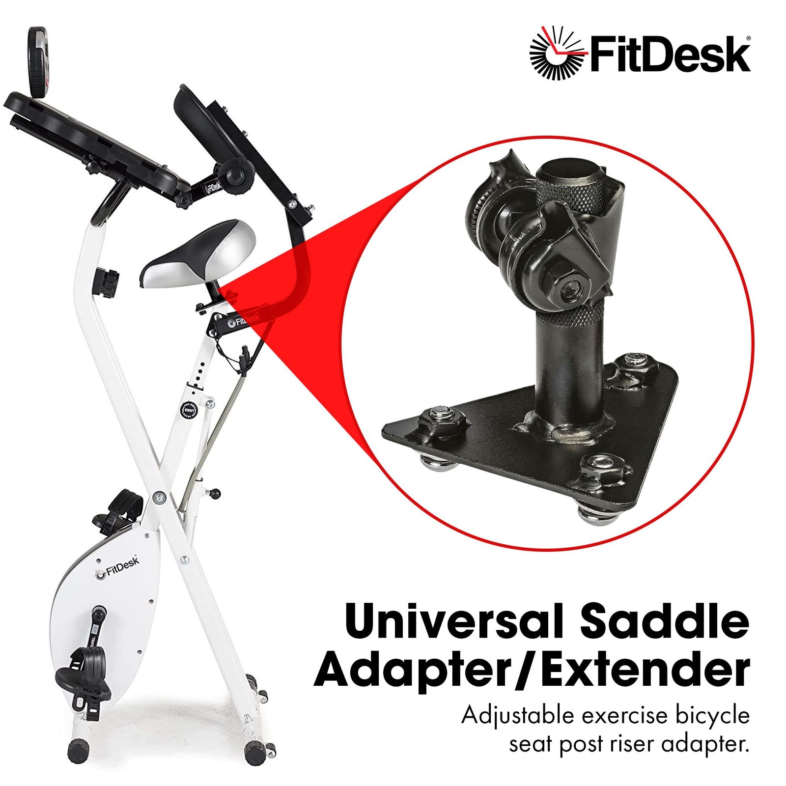 Fitdesk Universal Saddle Extender For Fdx 2.0 3.0 – Adjustable Bike Seat Post