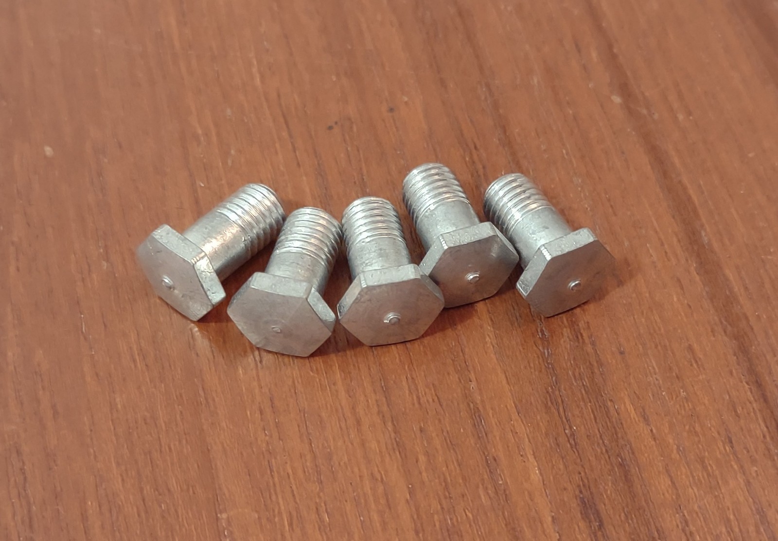 NOS Vintage Bike Double Chainring Bolts Silver Set