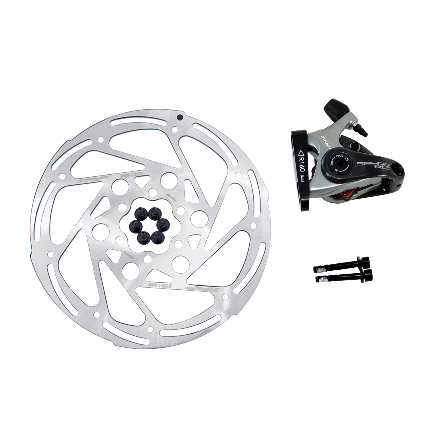 TRP SPYRE SLC Cycling Carbon Flat Mount Mechancial Disc Brake Set 160mm Rotor