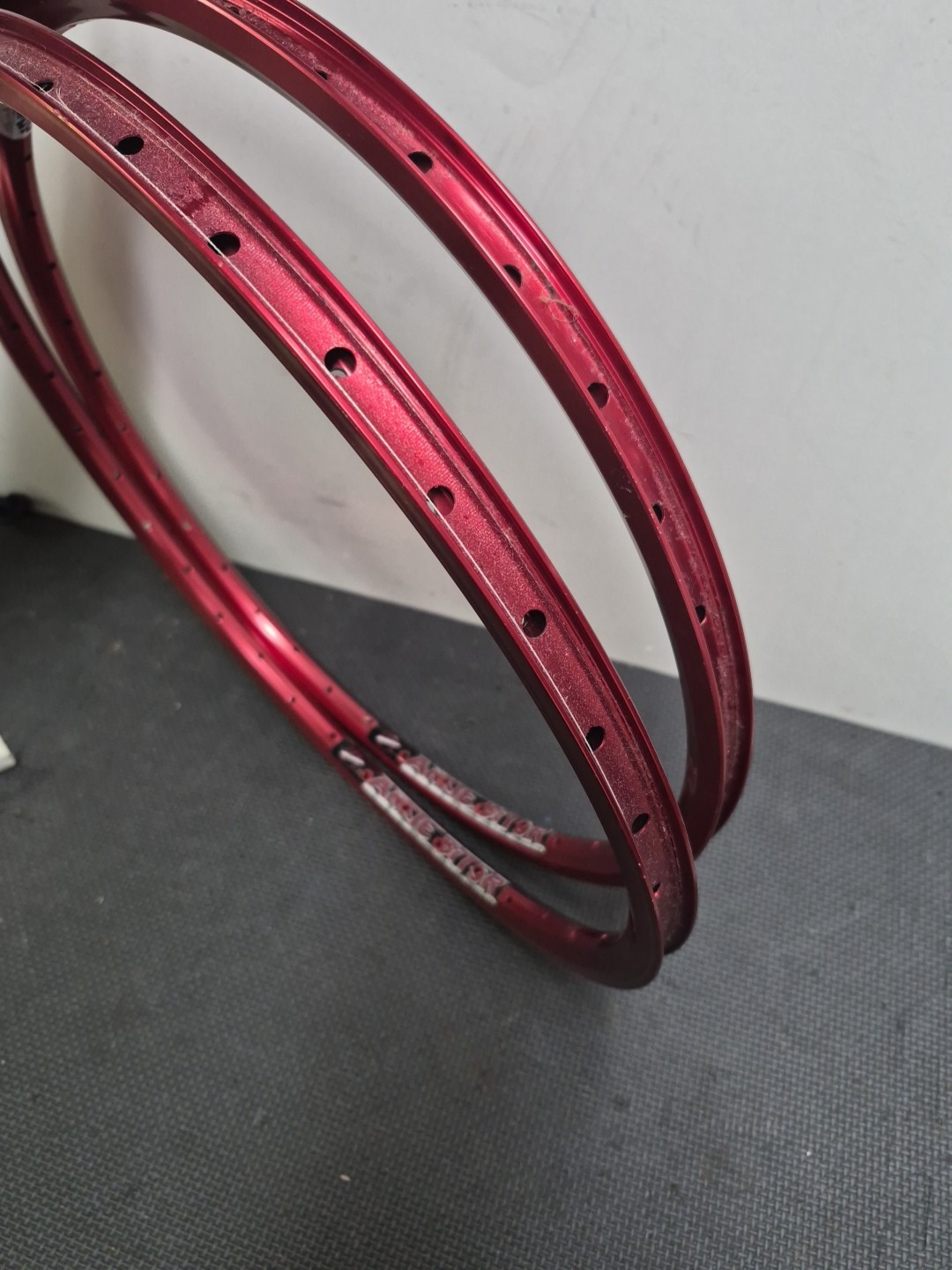 Alienation Ankle Biter 20 Inch 451×14.6mm Red Anodized 36 Hole Rims Pair 2 Used