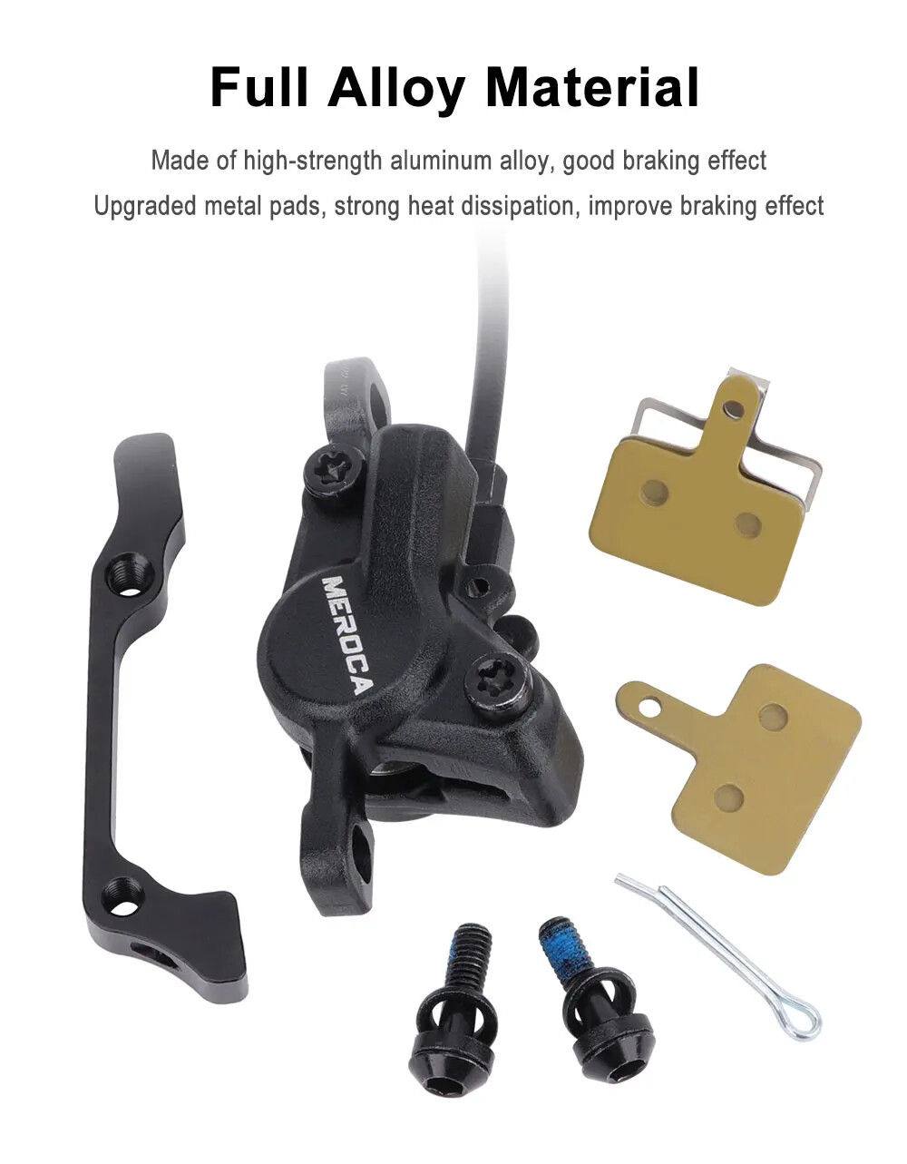 Mountain E-bike Oil Brake Caliper Power Off Hydraulic Disc Brake Sets 800/1500mm