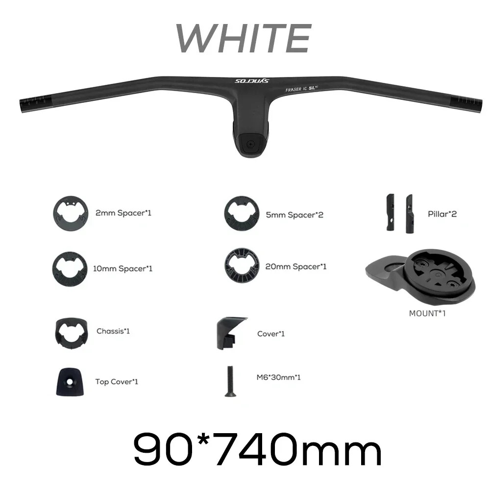 740MM -20 Degrees Full Carbon Fibre MTB Bicycle Integrated Cockpit Handlebar