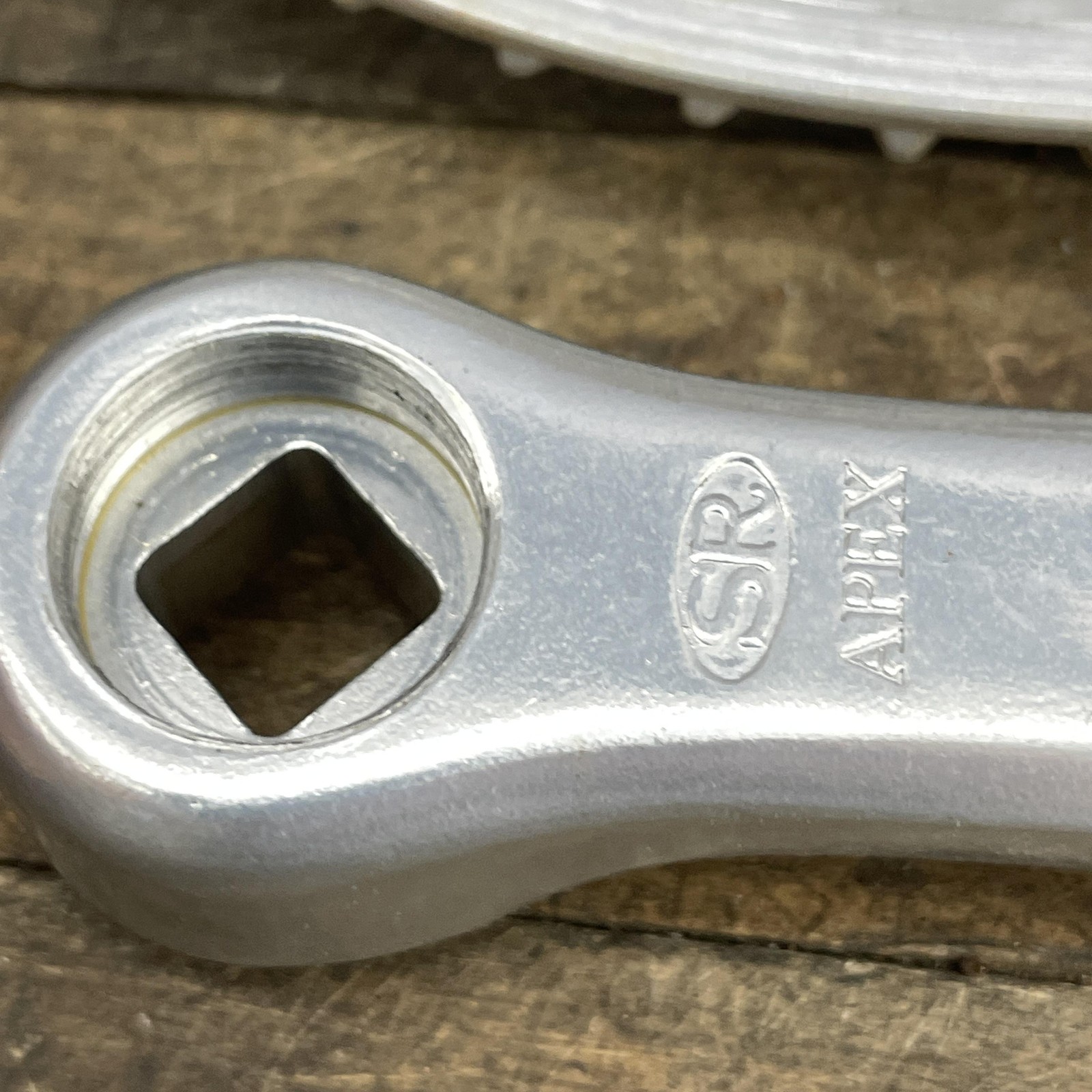 Vintage SR Apex Crank Set NOS 170 mm 86 BCD Alloy Double Chainring Bolt 1980s