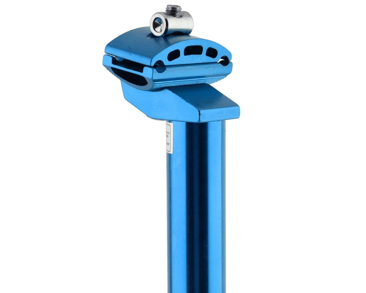 MCS Alloy Micro Adjust 25.4mm x 350mm Seat Post ALL BLUE