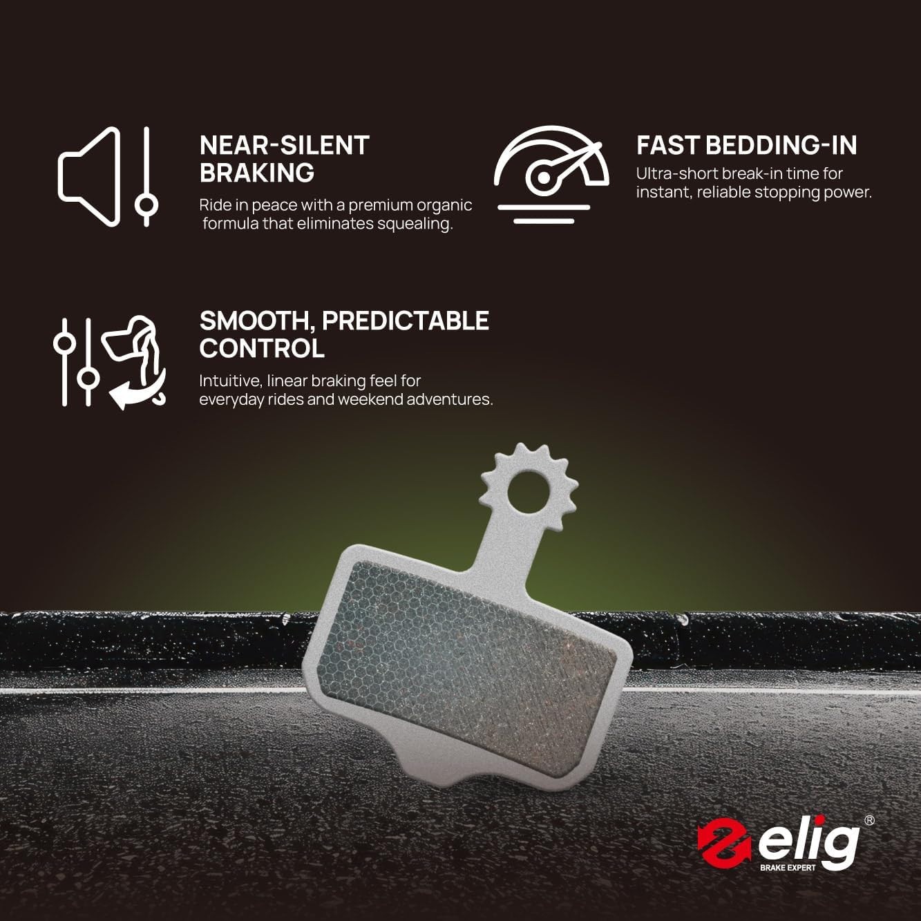 ELIG Bike Disc Brake Pads for Avid/Sram Elixir 1 3 5 7 9 R CR Mag, Level T TL TL