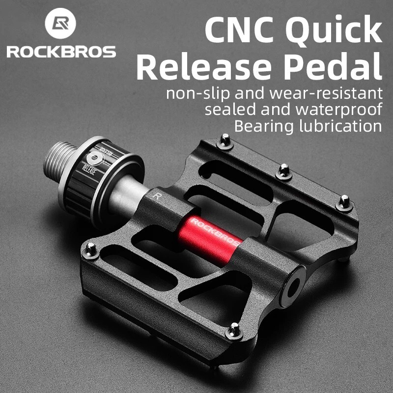 ROCKBROS Bike Pedals Quick Release CNC Seal Bearing Non-slip Pedals