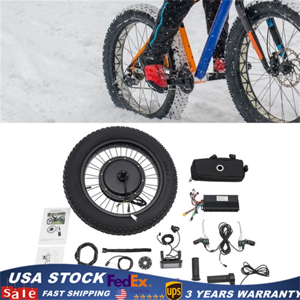 20in Rear Wheel 48V 1500W Electric Bicycle Ebike Conversion Kit Hub Motor LCD