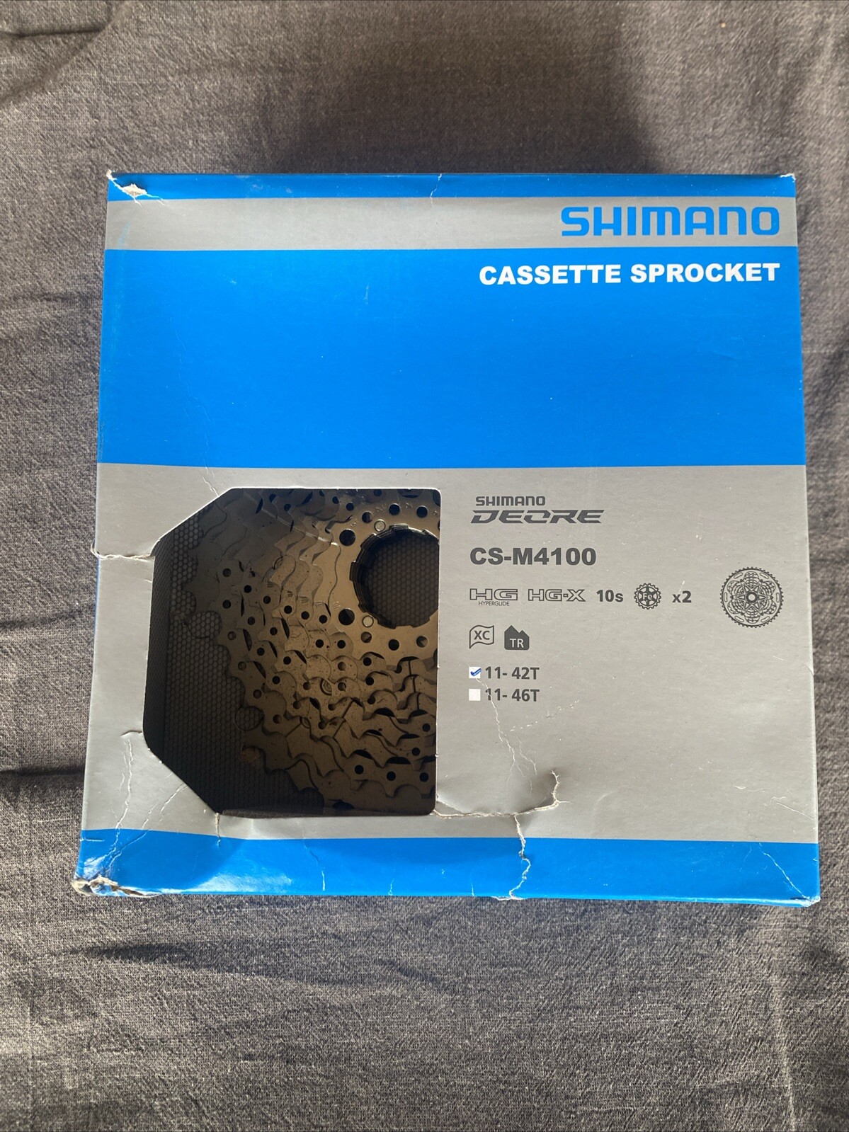 SHIMANO Deore CS-M4100-10 Cassette – 10-Speed, 11-42t, Silver