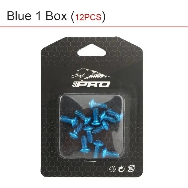 12Pcs MTB Disc Brake Rotor Screws T25 Alloy Steel Bicycle Fixing Bolts Set