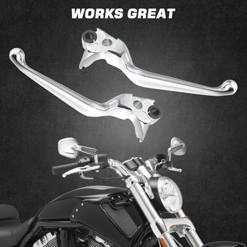 Chrome Brake Lever Motorcycle Clutch Hand Levers Compatible with Harley