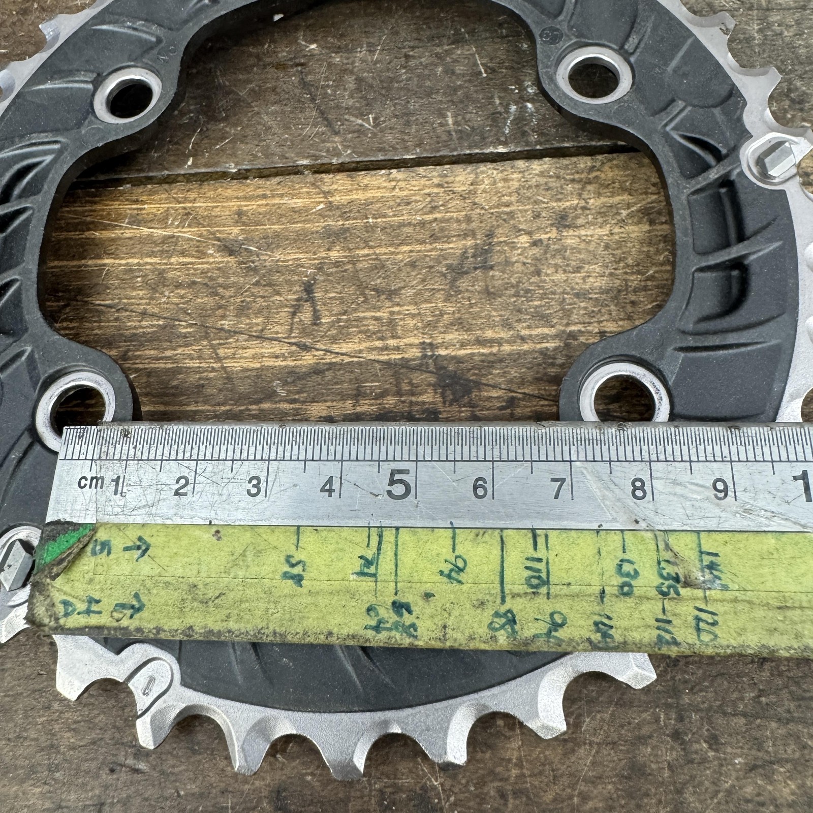 Shimano 36T Chainring DynaSys11 4-Arm Asymmetric Black MTB 36-26 BC Outer Ring
