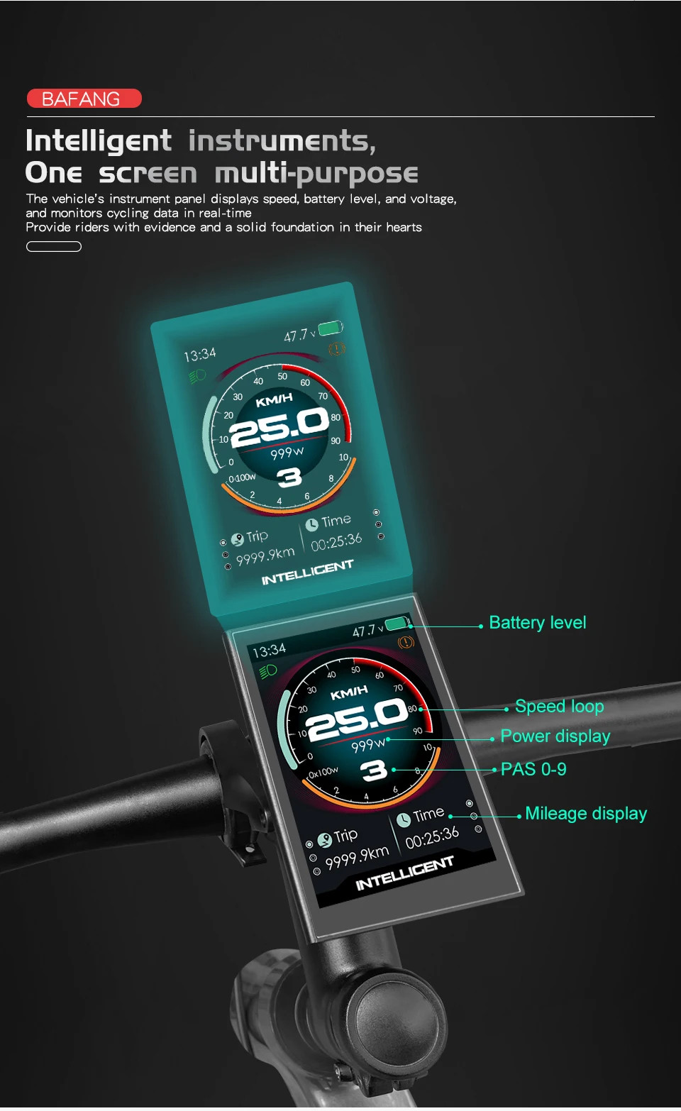 LCD P860C Intelligent Display Electric Bike Screen BBS01B BBS02B BBSHD Mid Motor