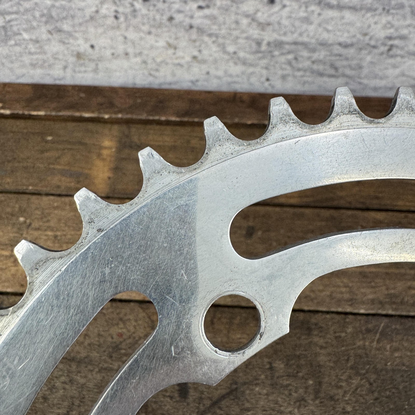 Vintage Zeus 45T Chainring 119 BCD 5-Arm Silver Aluminum Road Bike