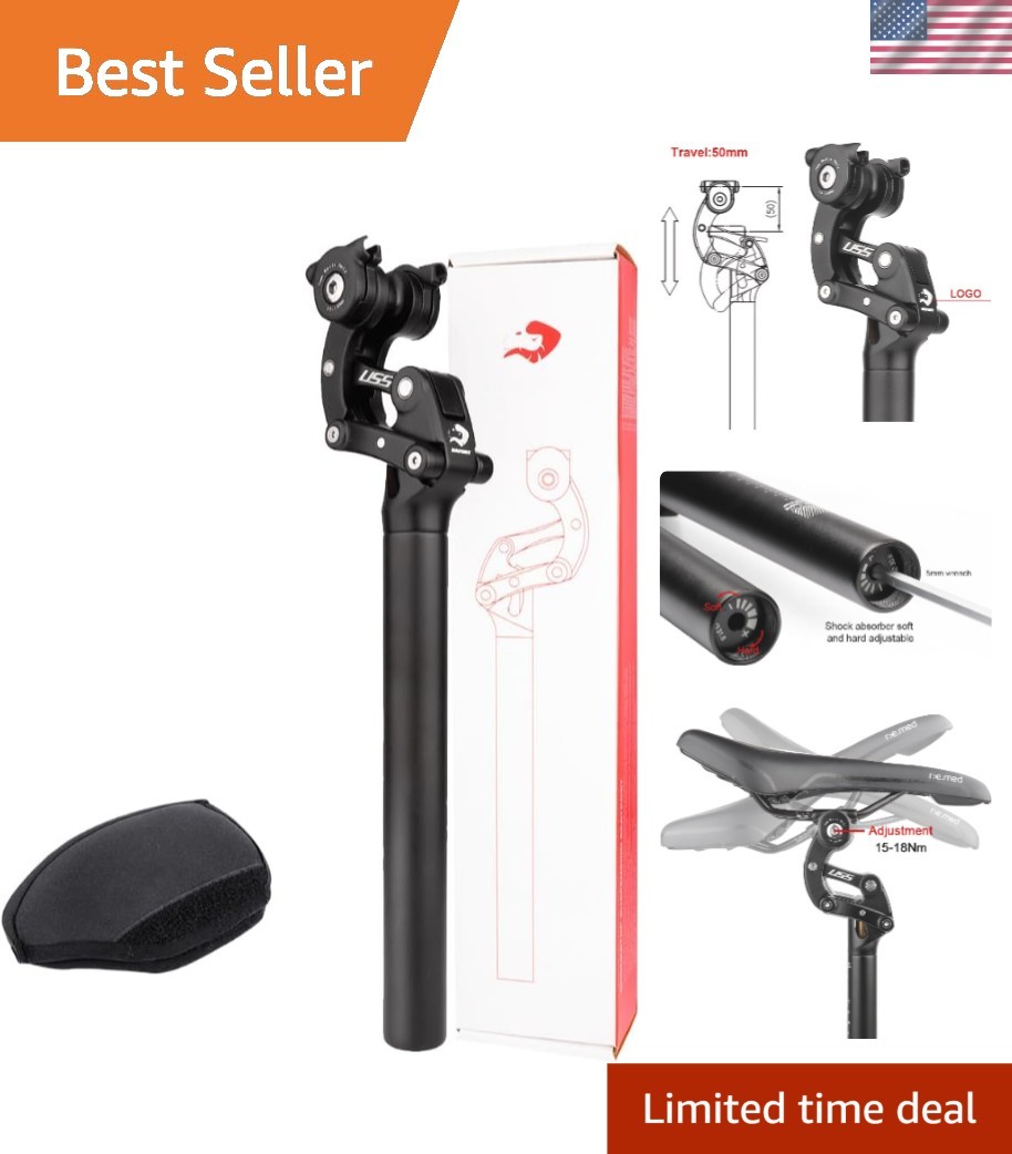Safort Suspension Seatpost 27.2mm Aluminum 365mm Length Replacement