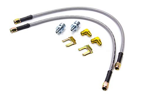 Brake Hose Kit, Flexline, DOT Approved, 18 in, 3 AN Hose, 3 AN Straight