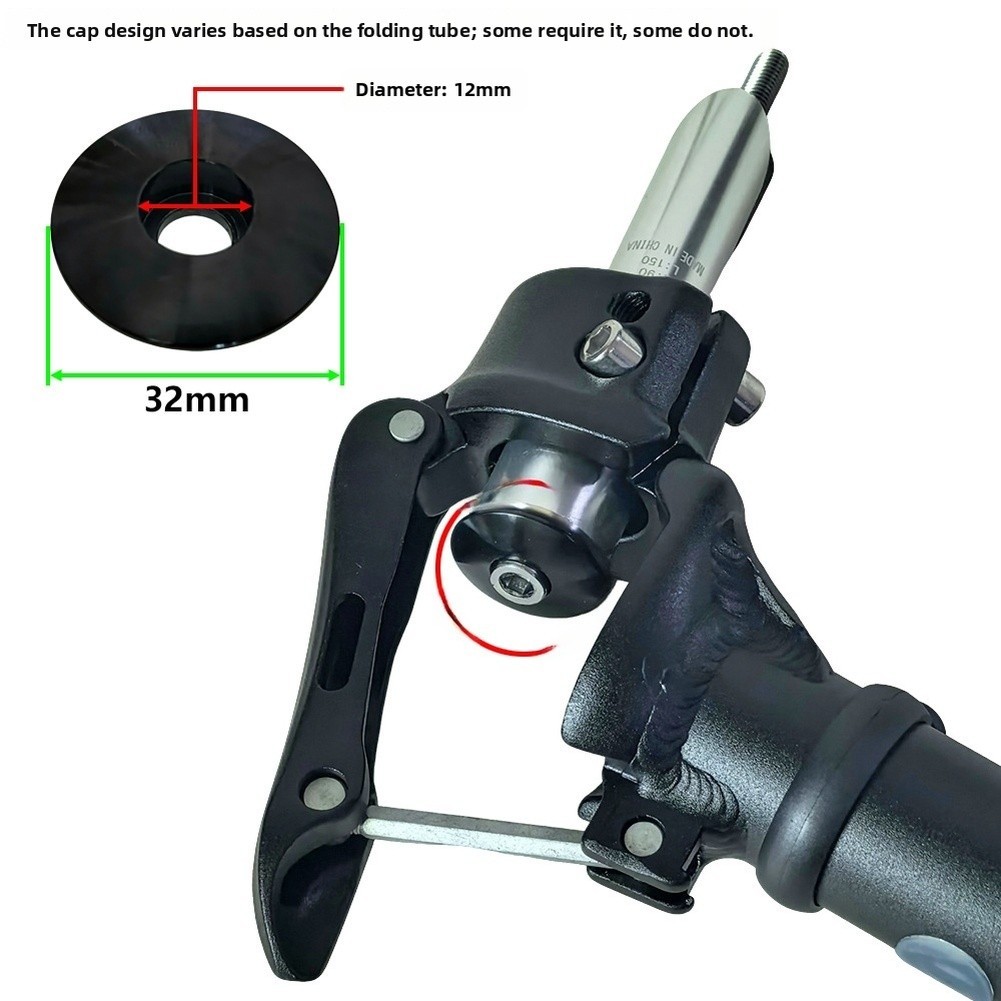 Aluminum Folding Bike Fork Stem Extender Fits 22.2mm and 25.4mm Steerer Tubes