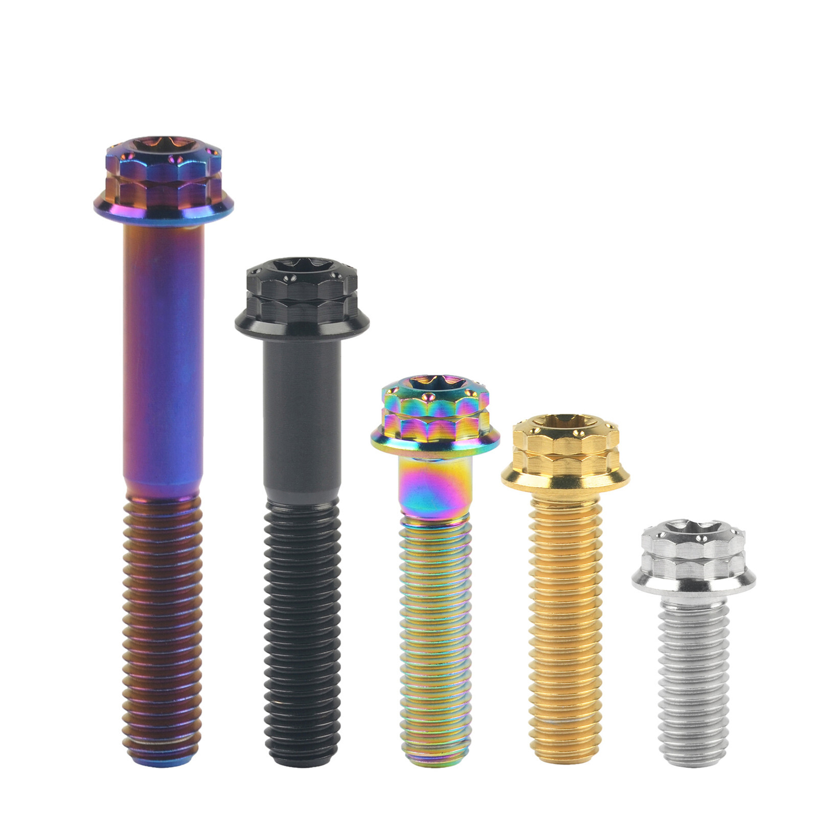 M10 Titanium Bolt M8 Flange 12-Point Torx Screw 20 25 30 35 40 45 50 55 60-70mm
