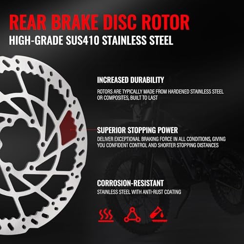 220mm Brake Disc Rotor Rear Compatible with Talaria Sting Offroad Talaria