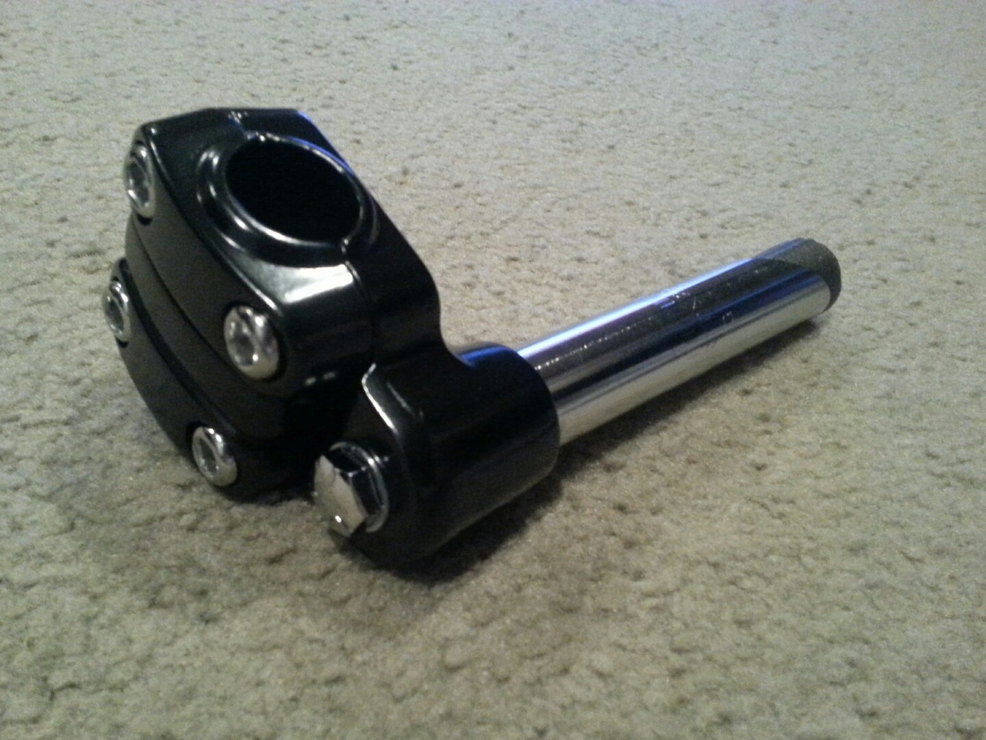 NEW BLACK ALLOY BICYCLE GOOSENECK/STEM 21.1 MM BMX CRUISER 7/8″