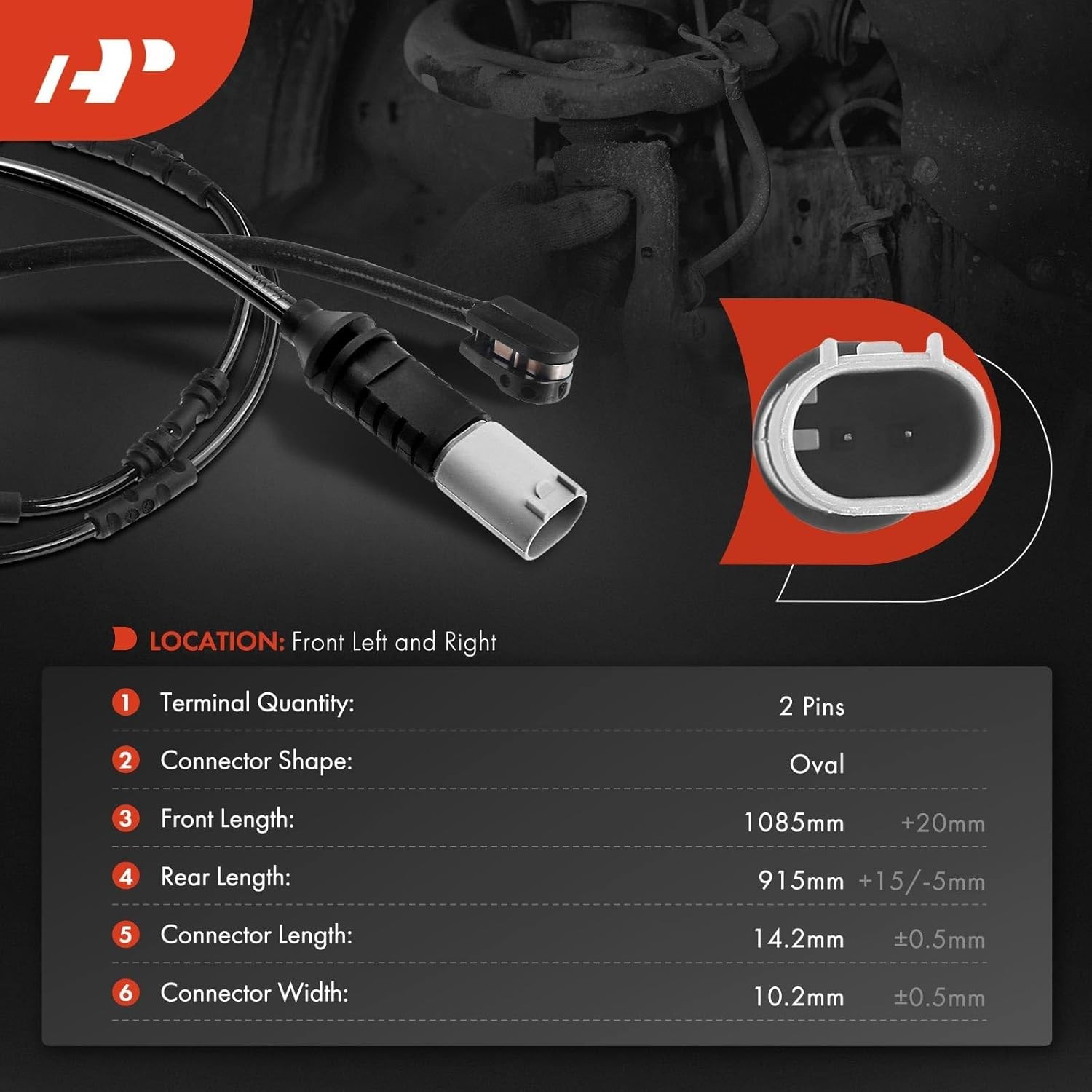 A-Premium Front and Rear Disc Brake Pad Wear Sensors Compatible with BMW F25 Ser