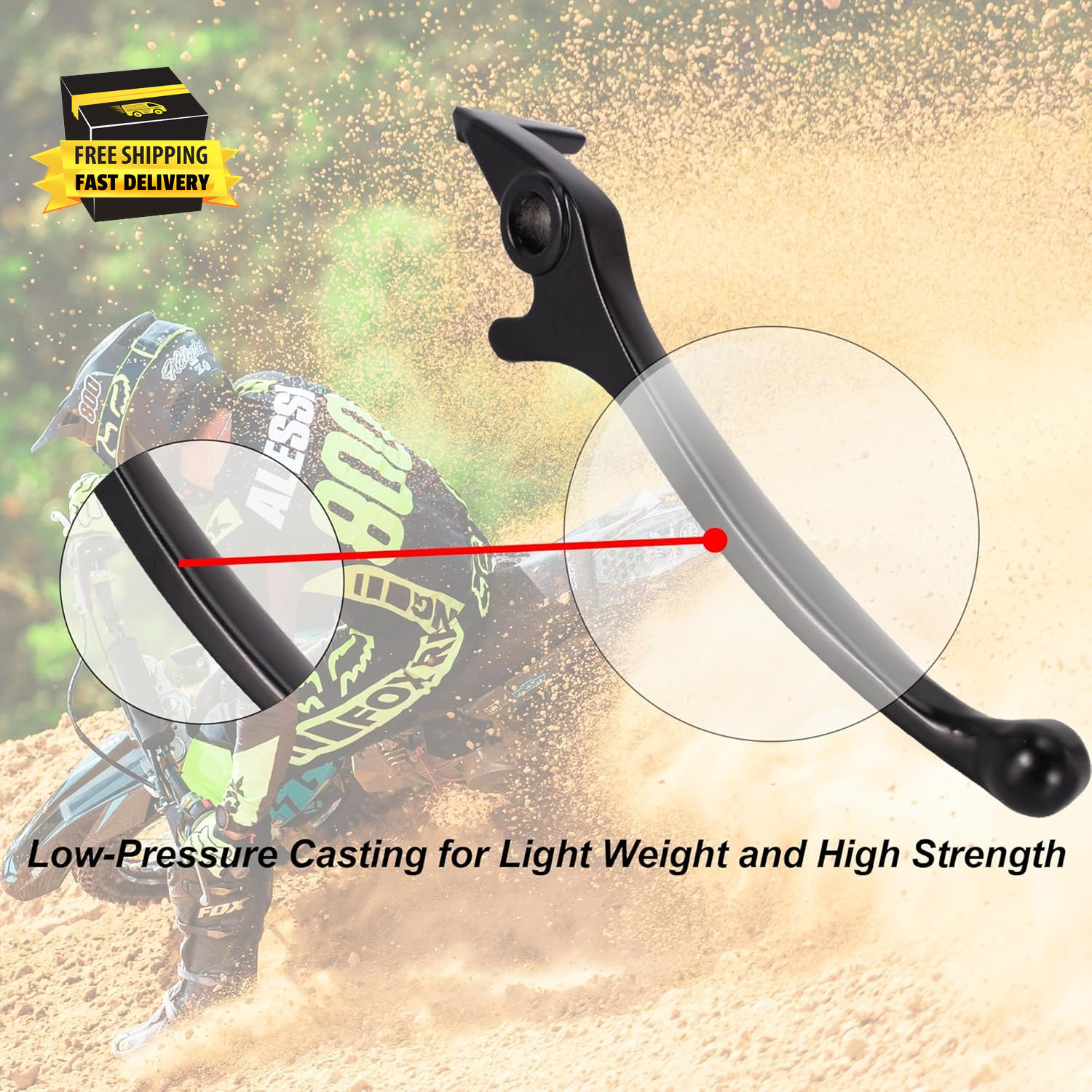 Right Disc Dirt Bike Brake Lever – Universal Motorcycle Brake Lever Handle – Com
