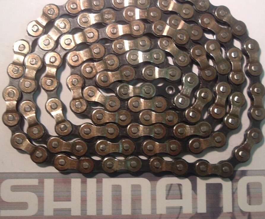 Shimano 600 UniGlide Silver/Black CN-6110 Chain NEW / NOS Vintage-5/6-Spd- 116L