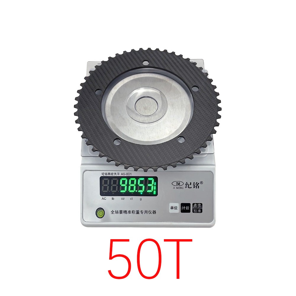 Ultralight Track Bike Carbon Fiber Chainring Fixed Sprocket BCD144 49-64T