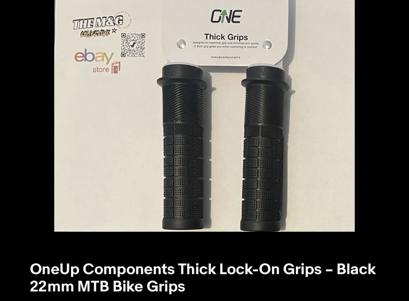 OneUp Components Lock-On Thick Grips, Black ,