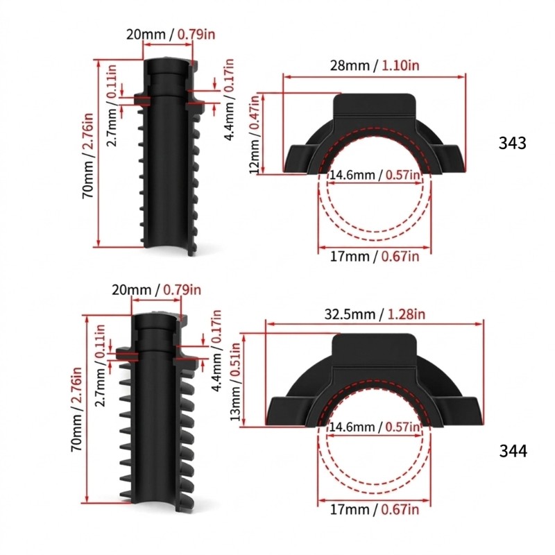Electronic Shifting Battery Sleeve Seat Tube Mount for Bicycles Internal Battery